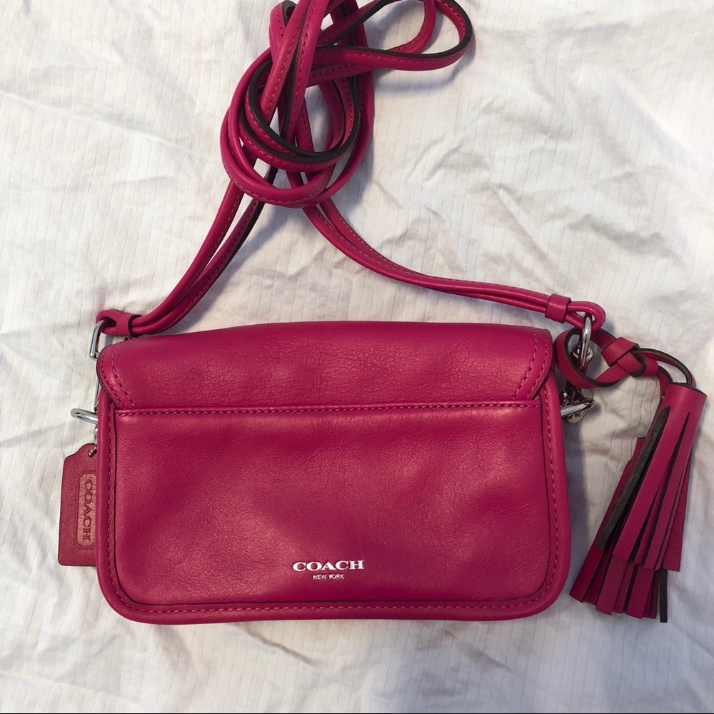 NWOT Authentic Magenta pink coach crossbody